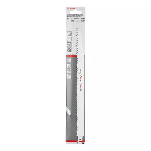 BOSCH Pílový list PRO Multi Material Demolition S 1210 VF 1,6 x 22 x 300 mm, 5 ks (13)