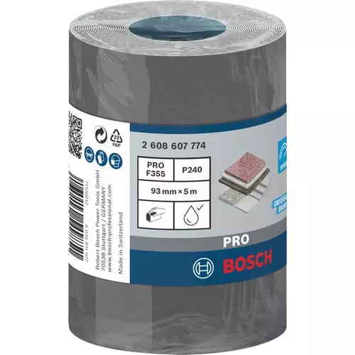 BOSCH Rolka brúsneho papiera PRO C355, 93 mm, 5 m, G240 (3)