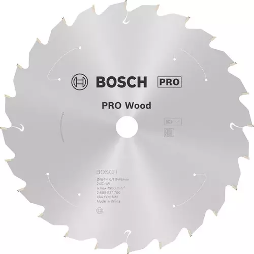 BOSCH Kotúč PRO Wood cordless na drevo pre akumulátorové okružné píly, 184 x 1,6 x 16 mm (6)