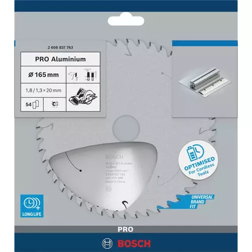 BOSCH Kotúč PRO Aluminium cordless na hliník pre akumulátorové okružné píly, 165 x 1,8 x 20 mm (4)