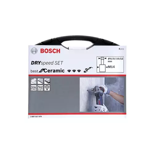 BOSCH Sada vŕtacích koruniek PRO Ceramic dry M14, 6 × 30, 8 × 30, 10 × 30, 12 × 30 mm, 4 ks (13)