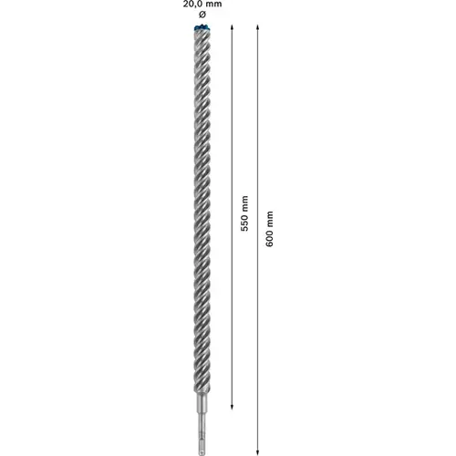 BOSCH Príklepový vrták EXPERT SDS plus-7X, 25 x 550 x 600 mm