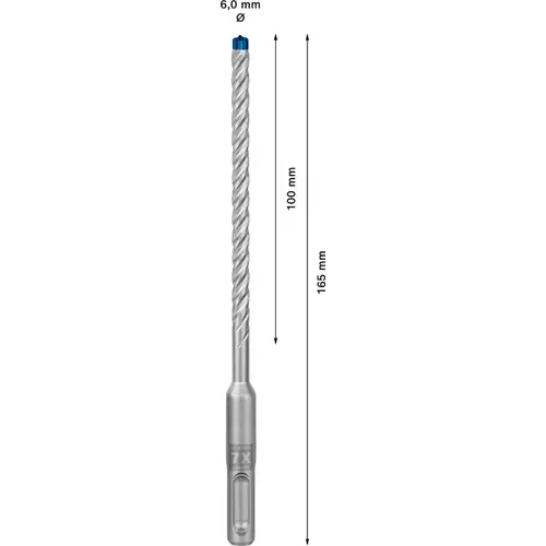 BOSCH Príklepový vrták EXPERT SDS plus-7X, 6 x 100 x 165 mm, 50 ks