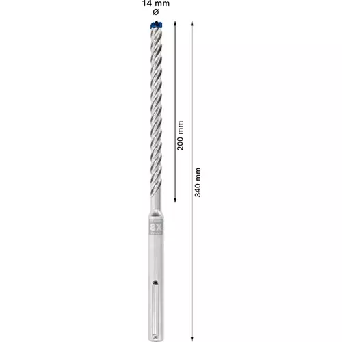 BOSCH Príklepový vrták EXPERT SDS max-8X, 14 x 200 x 340 mm