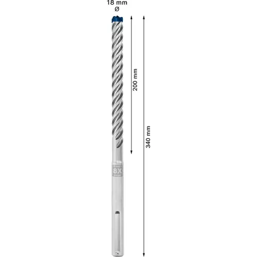 BOSCH Príklepový vrták EXPERT SDS max-8X, 18 x 200 x 340 mm