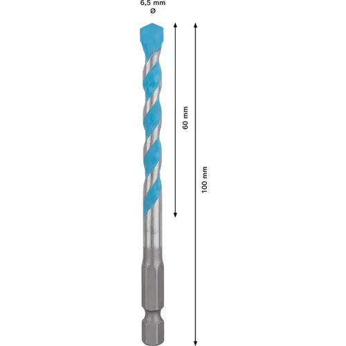 BOSCH Vrták EXPERT HEX-9 MultiConstruction 6,5 × 60 × 100 mm