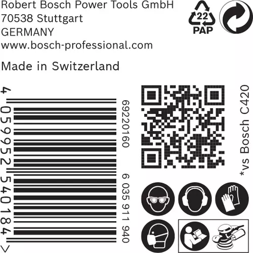 BOSCH Brúsny papier EXPERT M480 pre excentrické brúsky, 125 mm, zrnitosť 80, 50 ks (6)