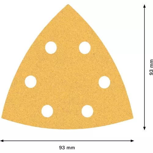 BOSCH Brúsny papier pre trojuholníkové brúsky EXPERT C470, 93 mm, zrnitosť 100, 50 ks (4)