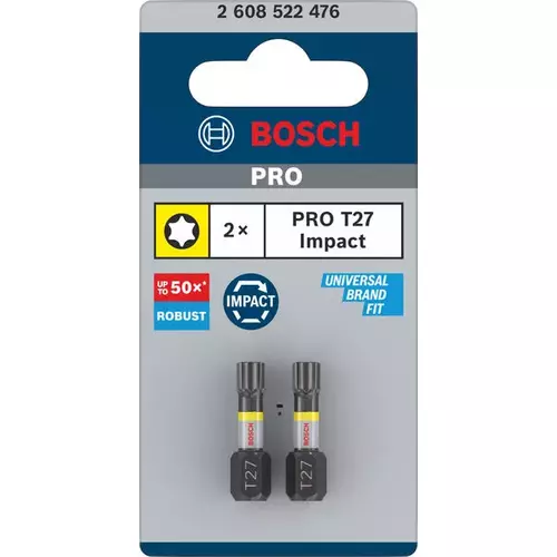 BOSCH Bit PRO Torx Impact, T27, 25 mm, 2 ks (3)