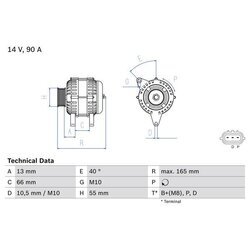 Alternátor BOSCH 0 986 082 430