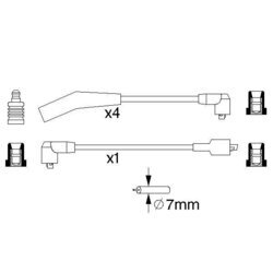 Sada zapaľovacích káblov BOSCH 0 986 357 094