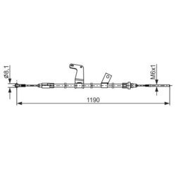 Ťažné lanko parkovacej brzdy BOSCH 1 987 482 834 - obr. 4