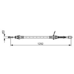 Ťažné lanko parkovacej brzdy BOSCH 1 987 482 924
