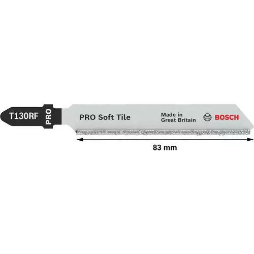 BOSCH List do priamočiarej píly PRO Soft Tile T130RF, 83 mm, 3 ks (4)