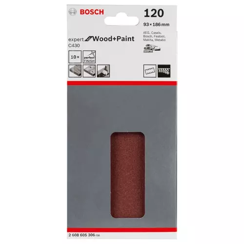 BOSCH Brúsny list C430, 10-kusové balenie (3)