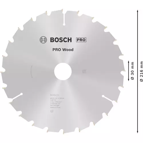 BOSCH Kotúč PRO Wood na drevo pre okružné píly, 216 x 2 x 30 mm (5)