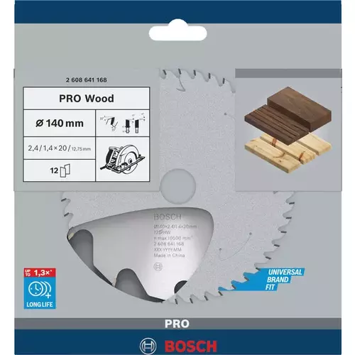 BOSCH Kotúč PRO Wood na drevo pre okružné píly, 140 x 2,4 x 20 mm (4)