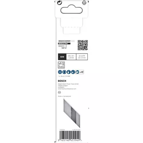 BOSCH Pílový list PRO Metal Demolition S 925 VF, 1,25 x 19 x 150 mm, 5 ks (5)