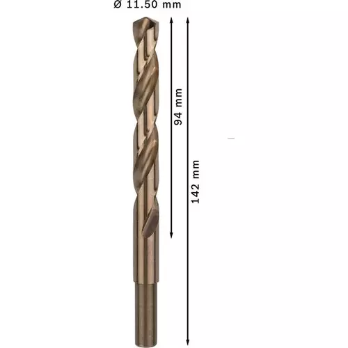 BOSCH Špirálový vrták do kovu PRO Stainless Steel HSS-Co, 11,5 × 94 × 142 mm, 5 ks