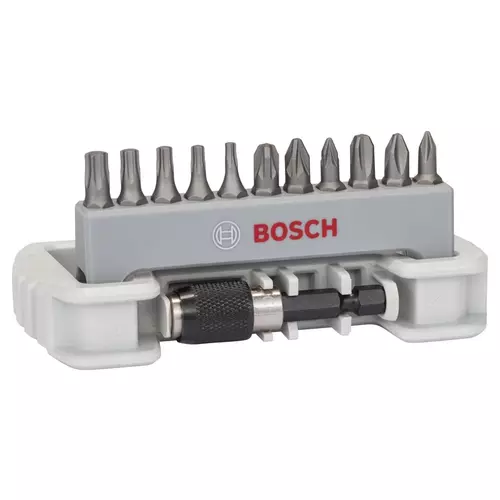 BOSCH 11-dielna sada skrutkovacích bitov s držiakom bitov PH/PZ/T