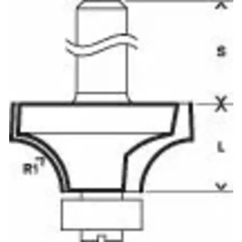 BOSCH Zaobľovacia fréza Expert for Wood, 8 mm, d = 22,2 mm, r1 = 4,75 mm, l = 13,2 mm, g = 55 mm (7)