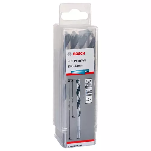 BOSCH Skrutkovitý vrták HSS PointTeQ 8,4 mm