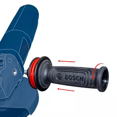 BOSCH Rukoväť EXPERT Handle pre uhlové brúsky Vibration Control M14, 169 × 69 mm (14)