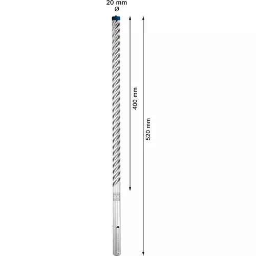 BOSCH Príklepový vrták EXPERT SDS max-8X, 20 × 400 × 520 mm