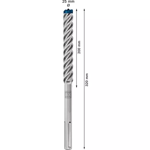 BOSCH Príklepový vrták EXPERT SDS max-8X, 25 x 200 x 320 mm