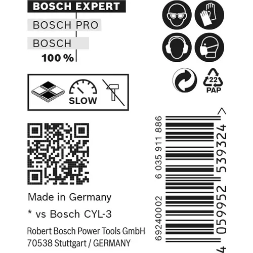 BOSCH Vrták EXPERT CYL-9 MultiConstruction, 6 x 60 x 100 mm, 10 ks