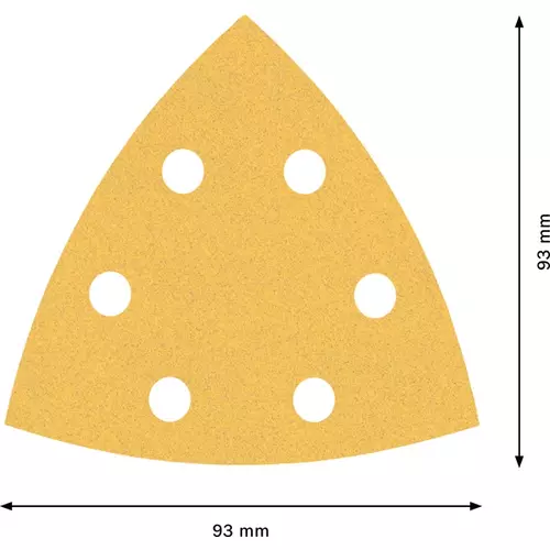 BOSCH Brúsny papier pre trojuholníkové brúsky EXPERT C470, 93 mm, zrnitosť 120, 50 ks (4)