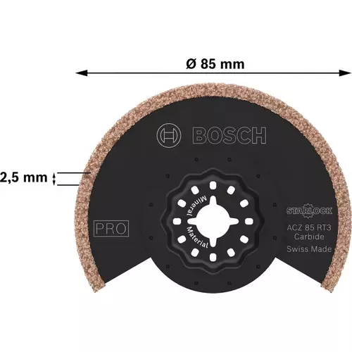 BOSCH Pílový list PRO ACZ 85 RT3 pre viacúčelové náradie, 85 x 2,5 mm