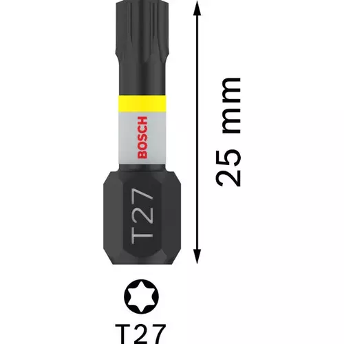 BOSCH Bit PRO Torx Impact, T27, 25 mm, 2 ks (4)