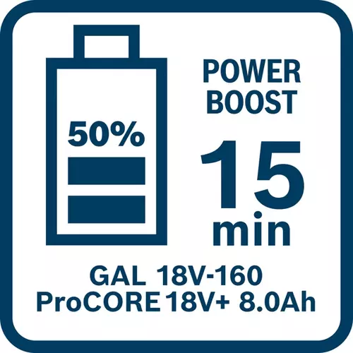 BOSCH 2× ProCORE18V+ 8.0Ah + GAL 18V-160 (10)