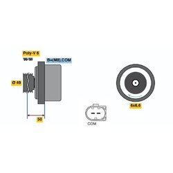 Alternátor BOSCH 0 122 0AA 140 - obr. 3