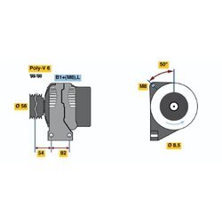 Alternátor BOSCH 0 124 525 001 - obr. 4