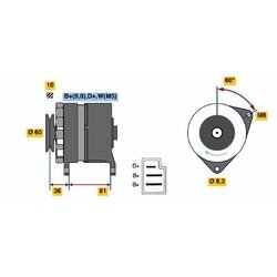 Alternátor BOSCH 0 986 033 860