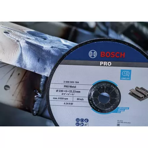 BOSCH Brúsny kotúč PRO Metal, 180 × 6 × 22,23 mm, oSa (11)