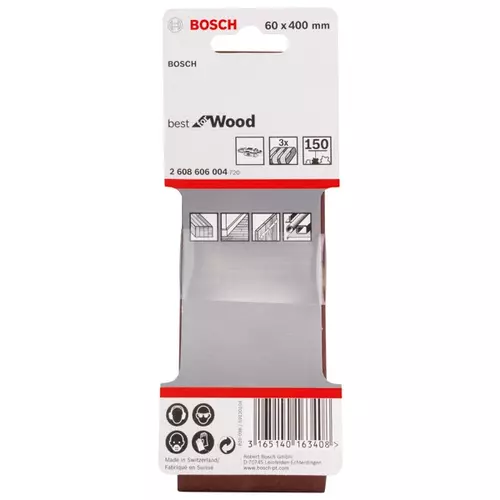 BOSCH Brúsny pás PRO X440, 60 × 400 mm, G150, 3 ks (14)