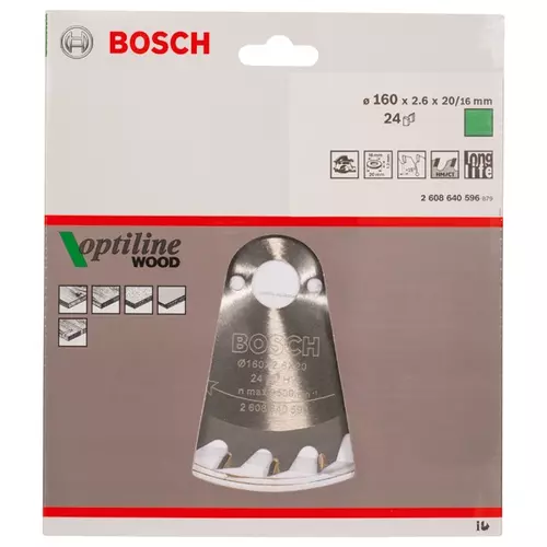 BOSCH Kotúč PRO Wood na drevo pre okružné píly, 160 x 2,6 x 20 mm (20)