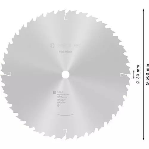 BOSCH Kotúč PRO Wood na drevo pre okružné píly, 500 x 3,8 x 30 mm (5)