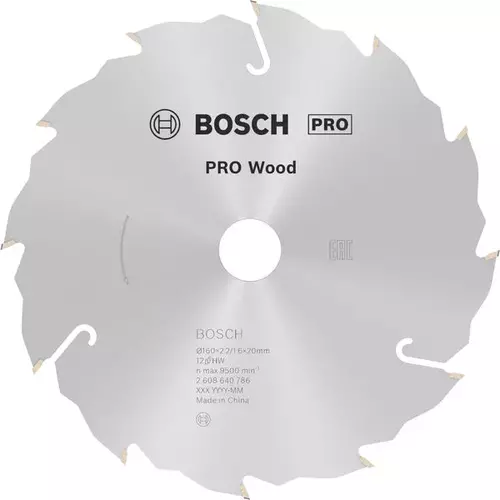 BOSCH Kotúč PRO Wood na drevo pre okružné píly, 160 x 2,2 x 20 mm (6)