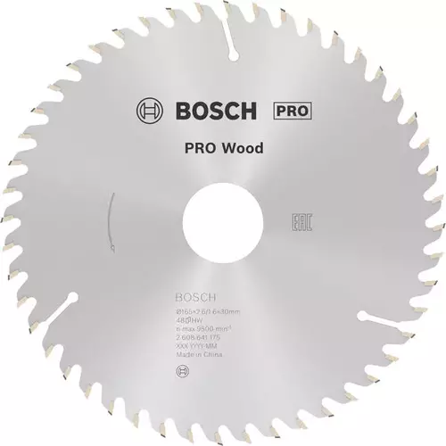 BOSCH Kotúč PRO Wood na drevo pre okružné píly, 165 x 2,6 x 30 mm (6)