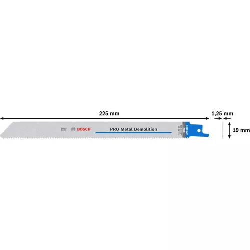 BOSCH Pílový list PRO Metal Demolition S 1125 VF, 1,25 x 19 x 225 mm, 25 ks