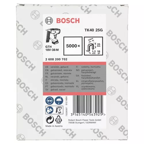 BOSCH Sponka s úzkym čelom, TK40 25G (3)