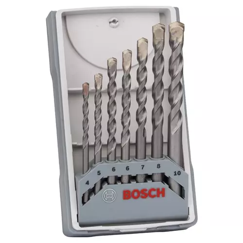 BOSCH 7-dielna sada vrtákov do betónu CYL-3, 4, 5, 6, 6, 7, 8, 10 mm