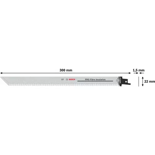 BOSCH Pílový list PRO Fibre Insulation S 1213 AWP, 1,5 x 22 x 300 mm, 2 ks