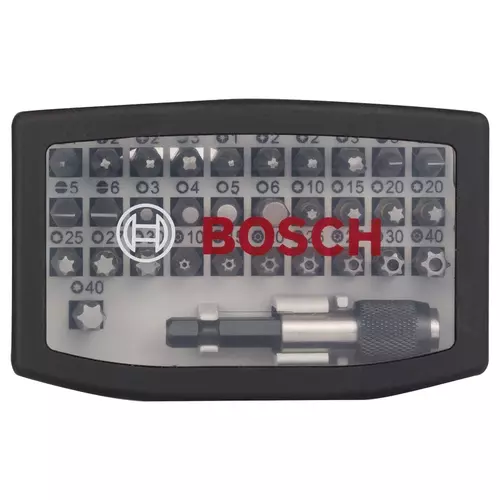 BOSCH 32-dielna sada skrutkovacích bitov PH, PZ, H, T a univerzálny držiak Quick Change (3)