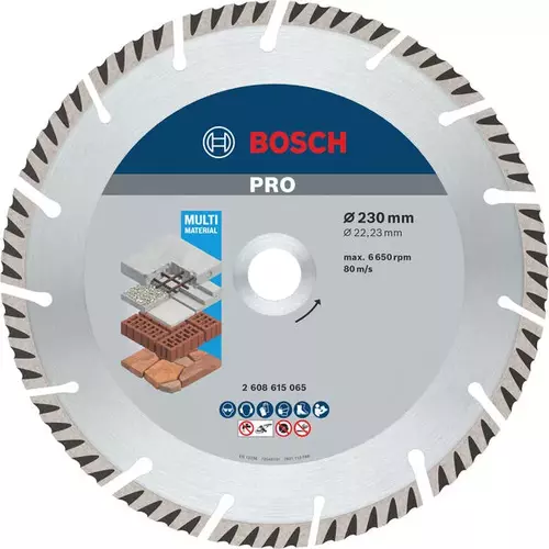 BOSCH Diamantový kotúč PRO Multi Material, 230 x 22,23 mm (6)