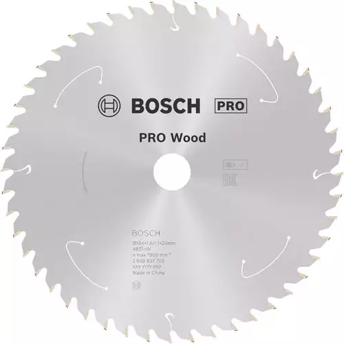 BOSCH Kotúč PRO Wood cordless na drevo pre akumulátorové okružné píly, 184 x 1,6 x 20 mm (6)